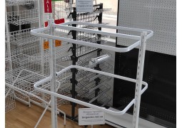 Вішало-стійка для одягу двостороння L0.9хH1,4 біла (збірка 2)